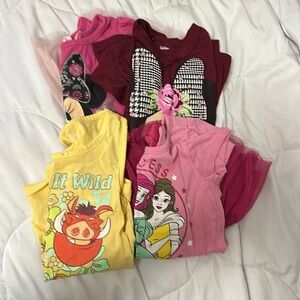 4 Disney girls shirts